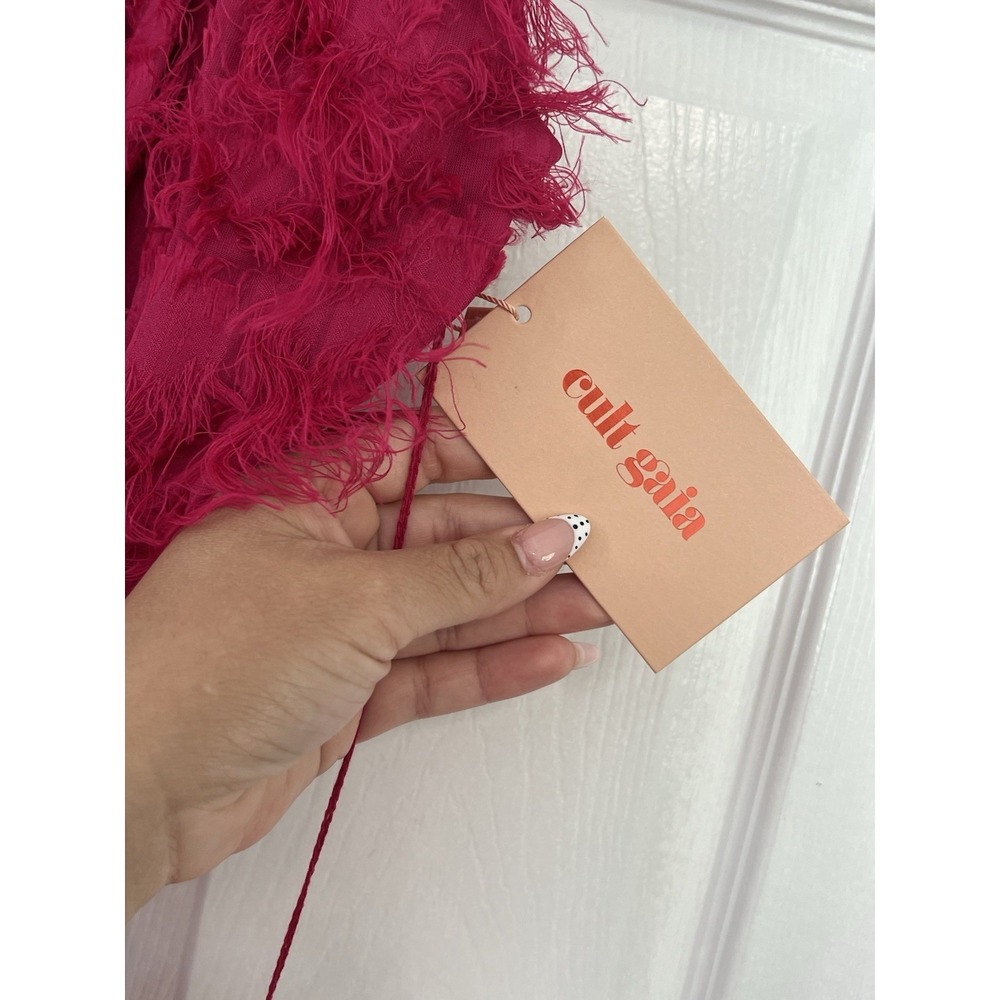Cult Gaia Theia Dress XS Peony Pink Cutout Maxi Dress Resort Vacation Wedding - Picture 10 of 11